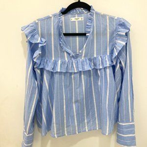 MANGO cropped button up shirt